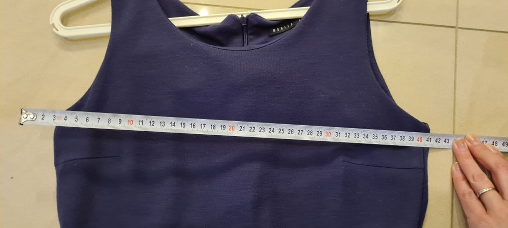 Sukienka do pracy granatowa Mohito S 36