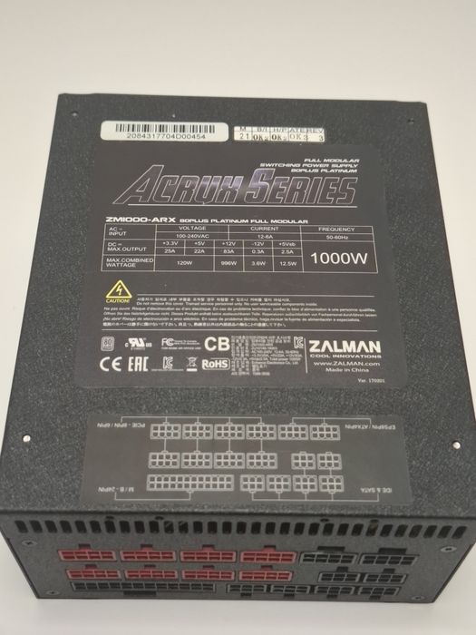 Fonte de Alimentação Zalman 1000W Platinum