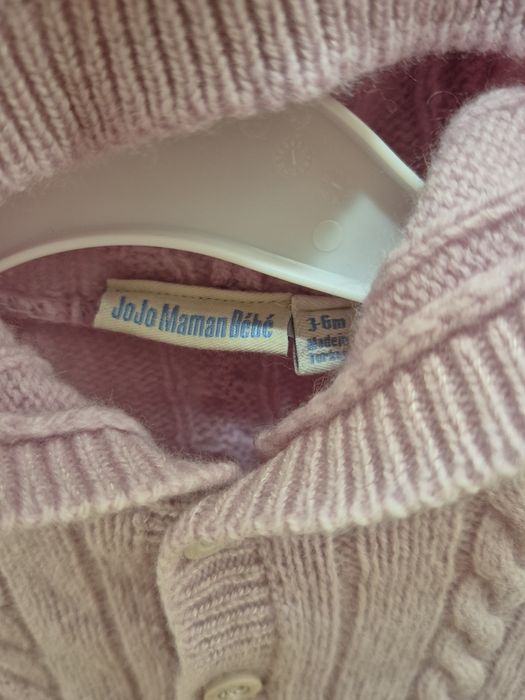 Sweterek Jojo Maman Bébé r.62-68 80% wełny jagnięcej.