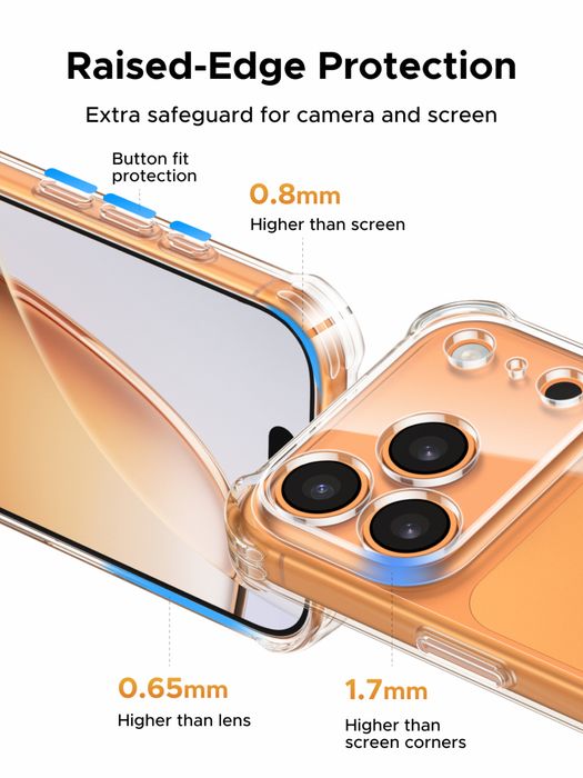 Чехол Ugreen на iPhone 17 Pro Max, 17 Pro , 17, Air, iPhone 16 Pro Max, прозрачный, противоударный, тонкий чехол