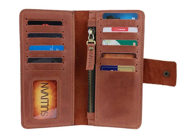 Гаманець шкіряний великий SULLIVAN gv5-2(9) коричневий