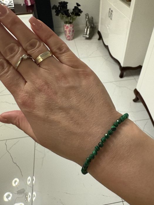 Bransoletka malachit 4 mm