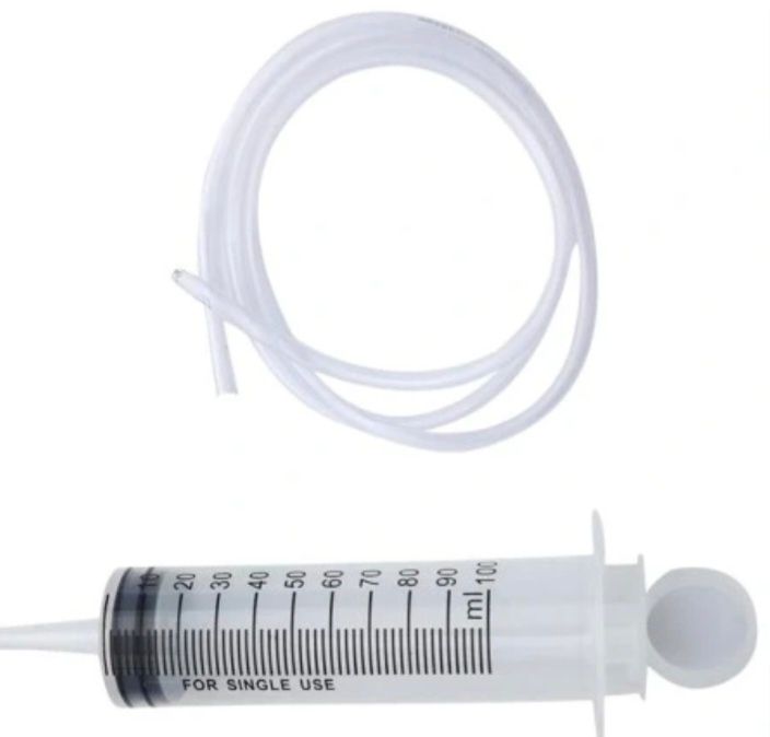 3 x strzykawka 100 ml do cewnikowania + 2 x wężyk 100 cm