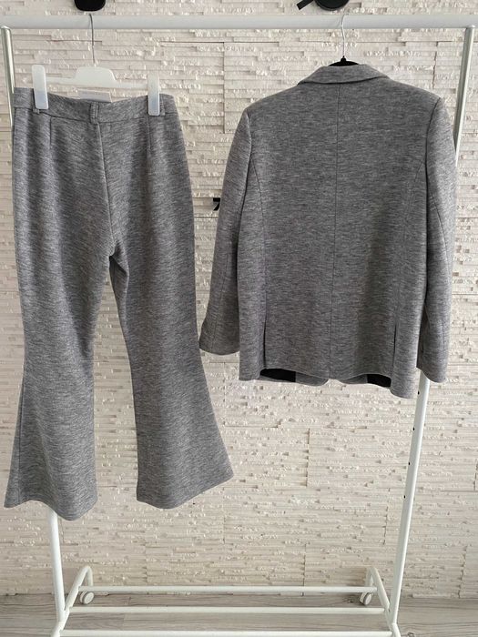 Cocomore piękny nowy garnitur szary melanż marynarka spodnie