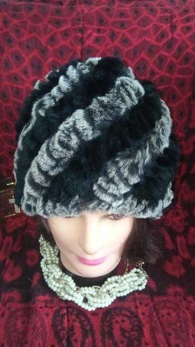 100% мех песца шапка /песецнатуральный мех шапка к шубе