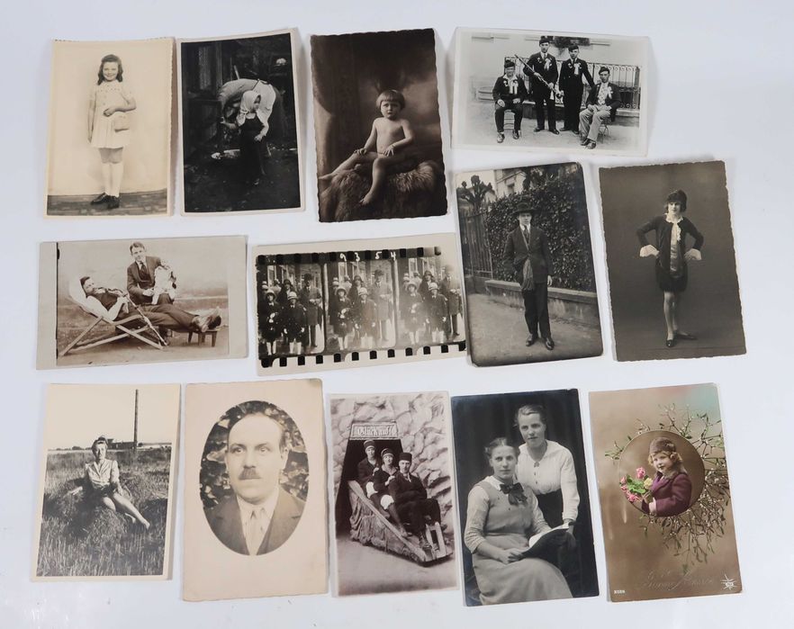 Lote com 65 fotos postais antigos