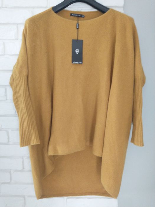 Sweter damski musztardowy S/M NOWY
