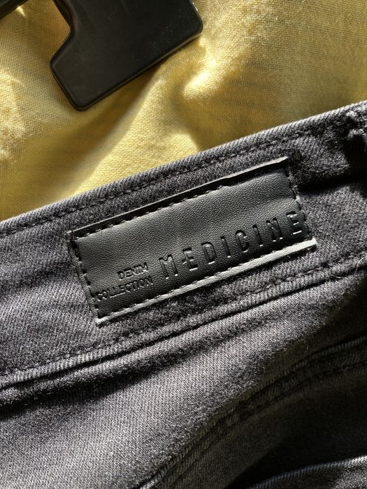 Spodnie jeansy dżinsy Medicine M szare czarne długie rurki skinny