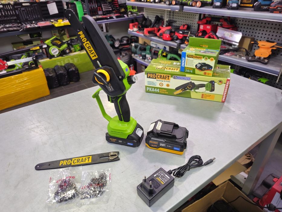 Мини Пила Аккумуляторная ProCraft PKA44 +Акб4.0Аh +2шт Шины ,2шт Цепи