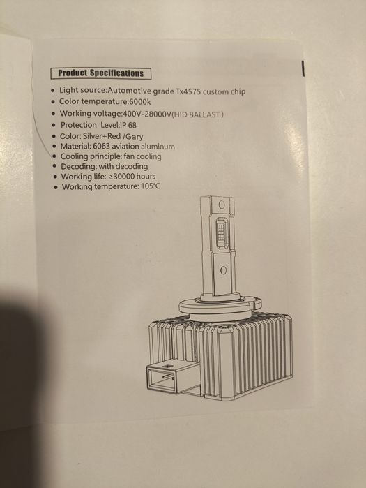 Żarówka LED D1s zamiennik ksenon