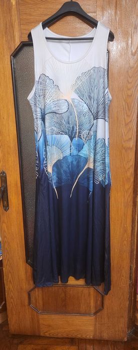 Длинное НОВОЕ летнее платье-майка 60 -62 размер