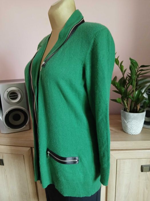 Elegance niebanalny Sweter r.44/46 wool+cashmere