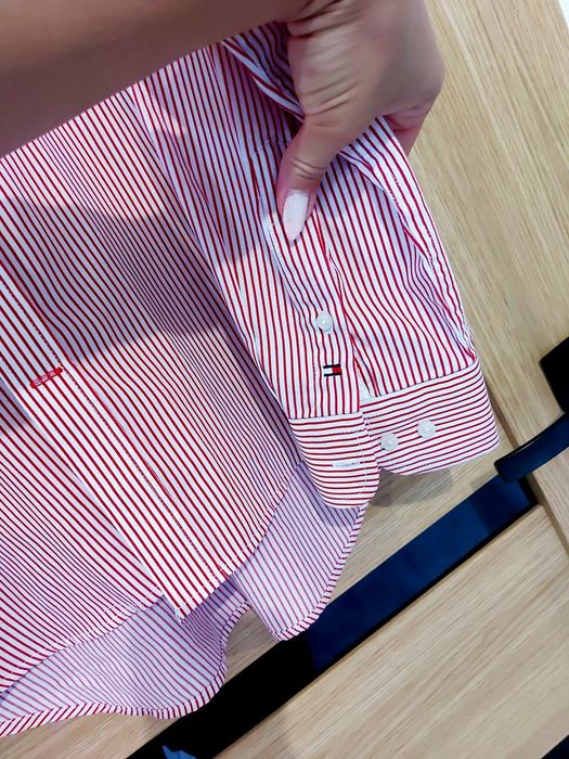 Oryginalna męska koszula w paski Tommy Hilfiger non iron roz L / XL