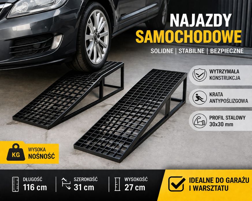 Najazdy samochodowe krata solidne