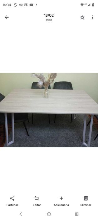 Mesa de sala de jantar 6 cadeiras