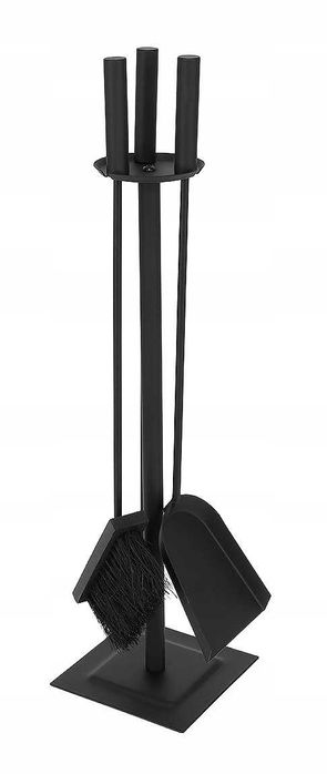 ZESTAW Przybory do Kominka Akcesoria Kominkowe Pieca Szufelka Zmiotka