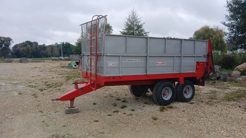 Rozrzutnik Obornika Tandem 8 ton Warfama  Przyczepa  Wywrotka D-47