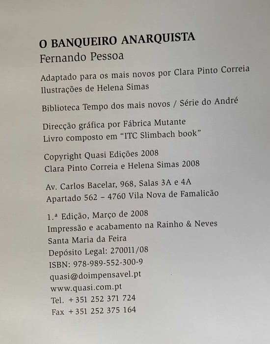 O Banqueiro Anarquista, de Fernando Pessoa