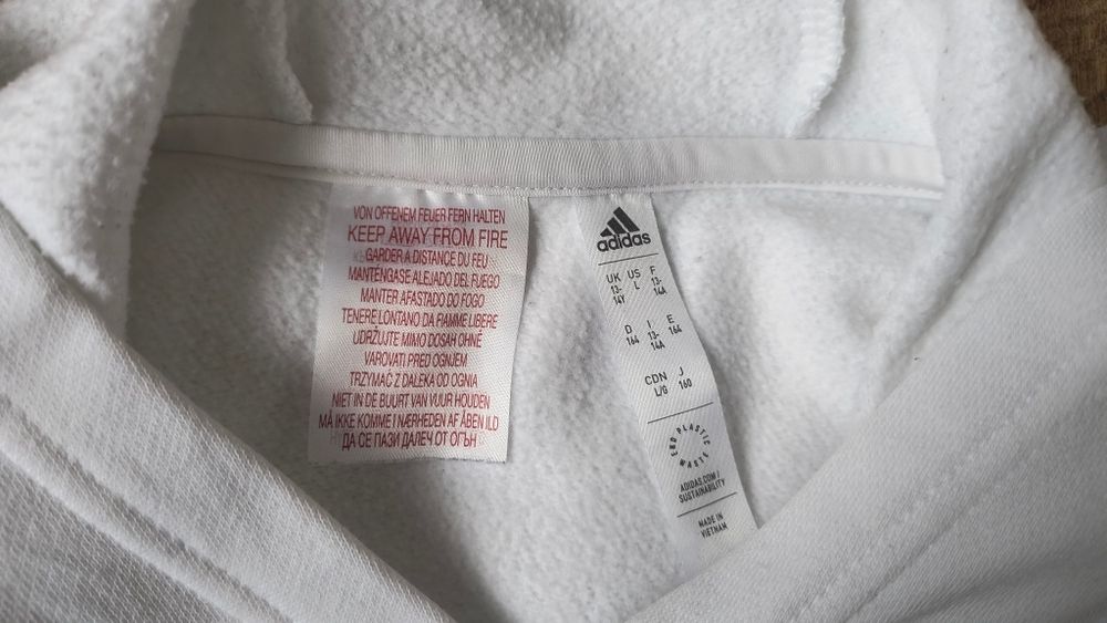 Bluza Adidas biała /13-14 lat