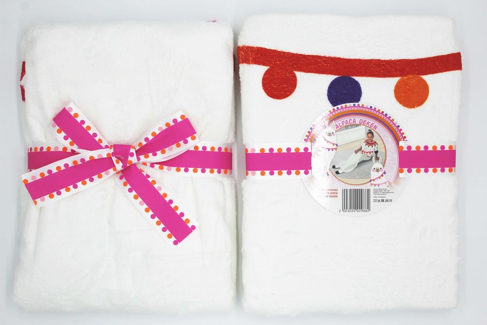 Koc polarowy Alpaka, Lama, śpiwór! 120x42cm