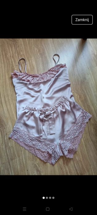 Różowa komplet piżama damska S bohomoss