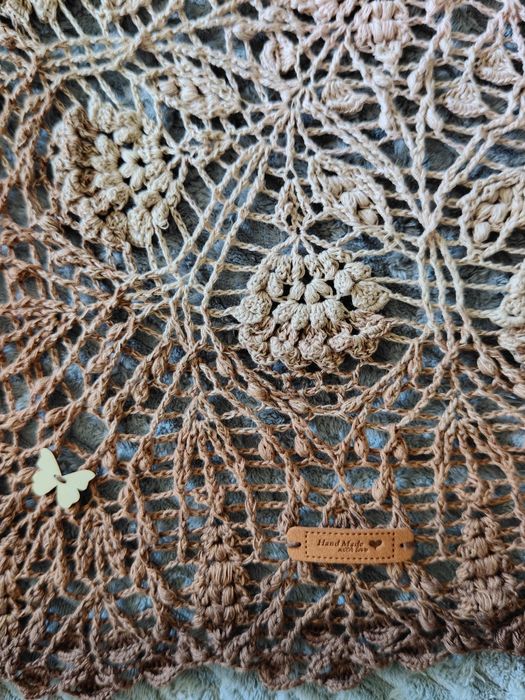 Chusta nowa na szydełku Folkloria