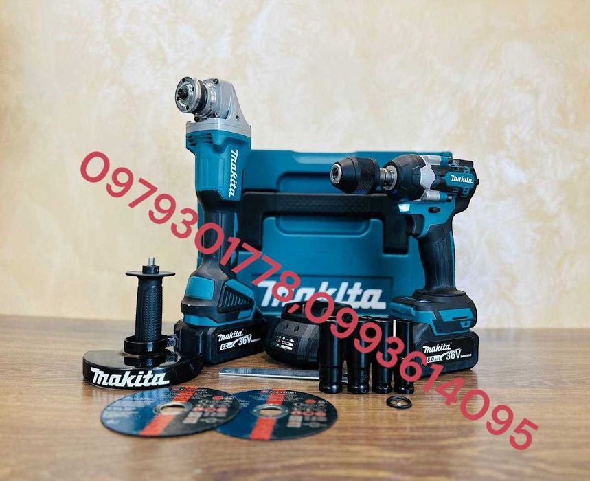 Аккумуляторный Набір 2в1 Makita 36V Гайковерт DTW500 + Болгарка DGA504