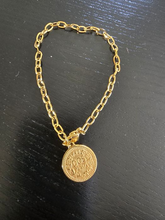 Pulseira com pendente em ouro cubano