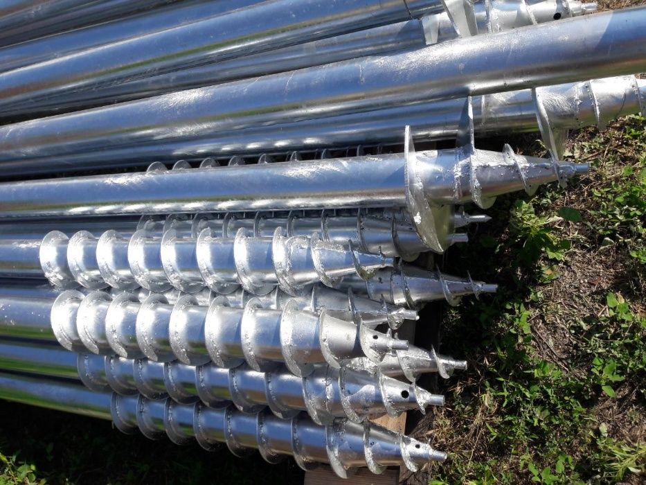 Сваи,геошурупы винтовые/монтаж (крутим)сваи в грунт,песок,вода/