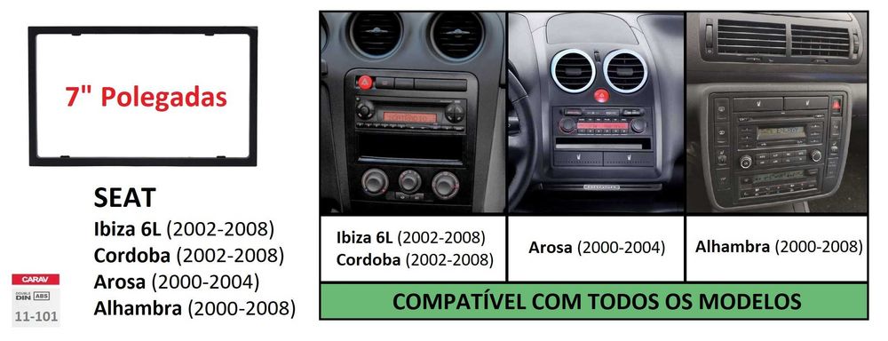 Rádio 2DIN • SEAT • Ibiza 6L • Arosa • Alhambra • Córdoba • Android