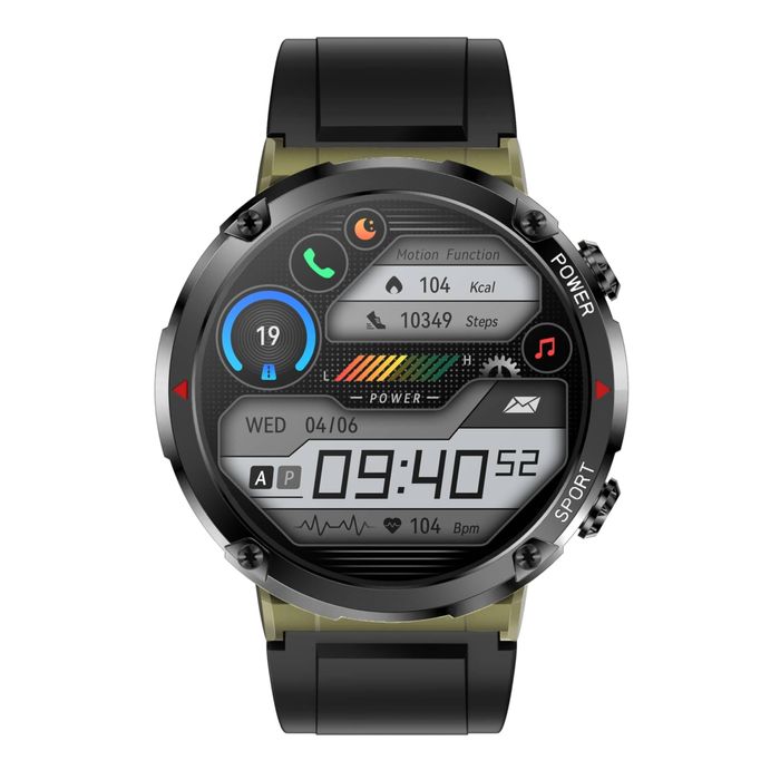 smartwatch gravity gt21-7 + czarny pasek silikonowy