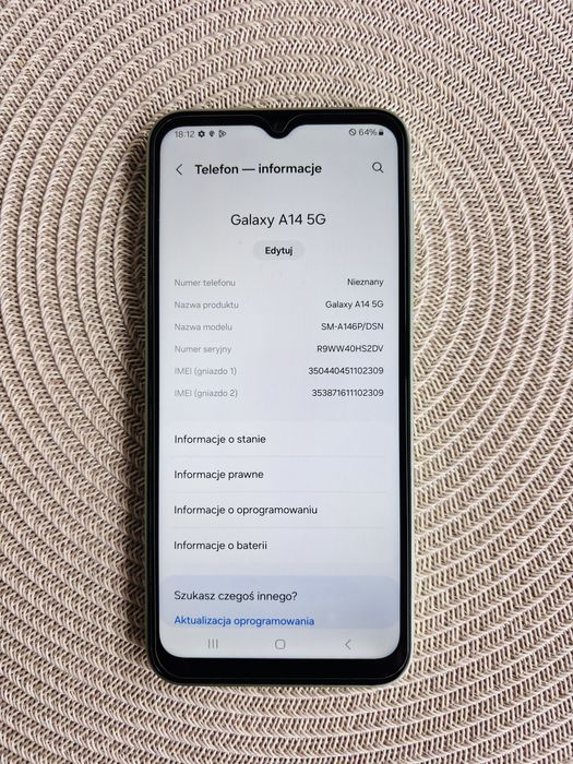 Smartfon Samsung A14 5G idealny !!!