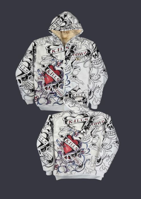 Ocieplana Bluza Really Point Kills Slow Ed Hardy Style 624 Size: XXL