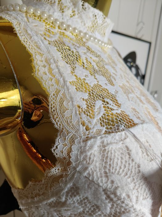 Romantic Biała Sukienka tiulowa koronkowa Wedding Chic R.40