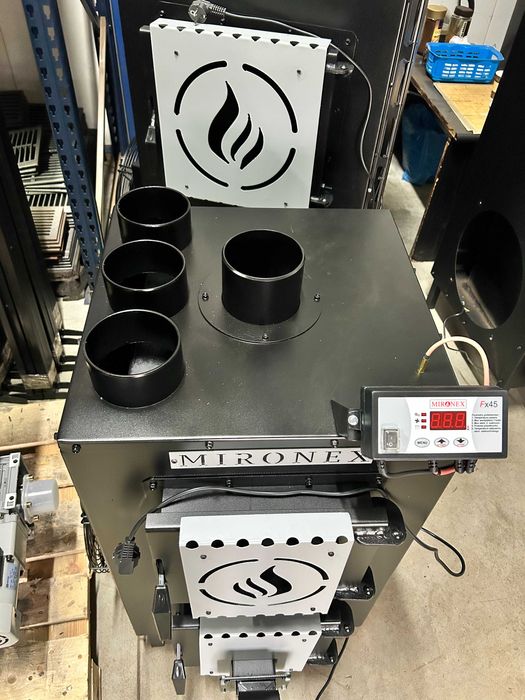 Piec nadmuchowy  25kW – mocny piec z okładziną szamotową , do 200m2