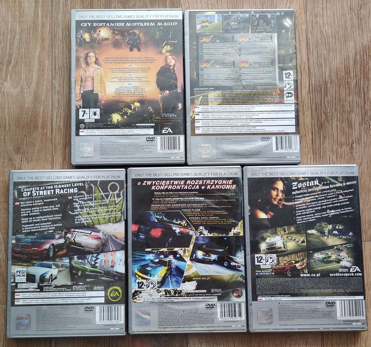 Zestaw 5 gier PlayStation 2