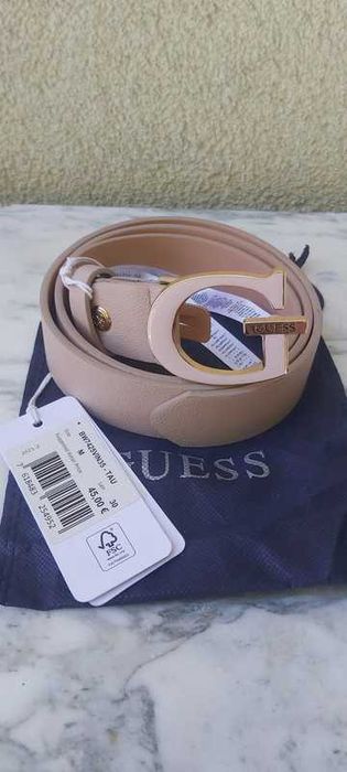 Nowy oryginalny pasek GUESS nude pudrowy cielisty a110