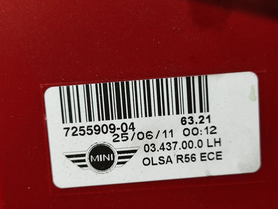 FAROLIM FAROLINS TRASEIRO TRÁS ESQUERDO DIREITO ORIGINAL MINI COOPER