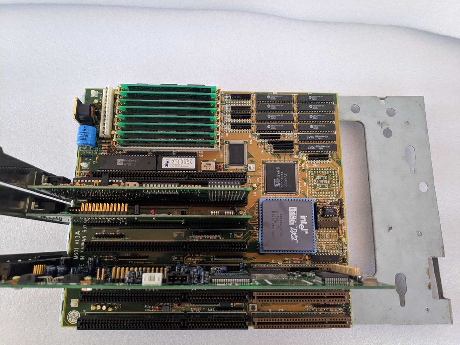 Board PC Chips Matsonic M601 V1.3A Socket 1 ISA DRAM Vintage 486