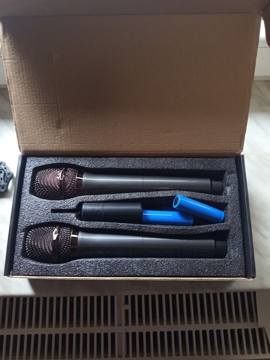 Zestaw 2 Mikrofonów Bezprzewodowych UHF + Akumulatory | Karaoke, Event