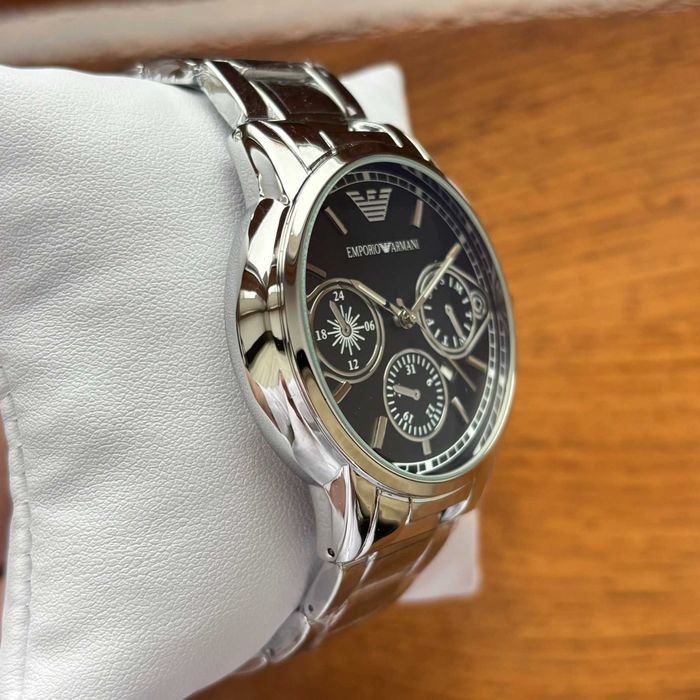 Чоловічий годинник Emporio Armani на браслеті з датою в двох кольорах