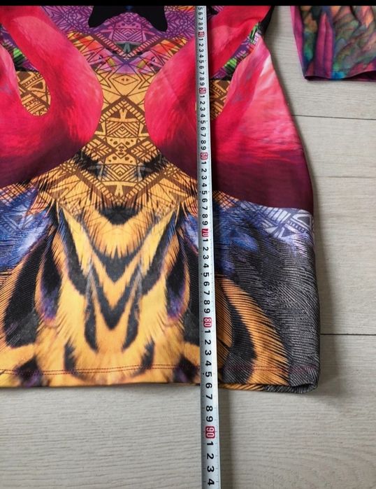 Kolorowa modna sukienka River Island  38/40 wzory flamingi