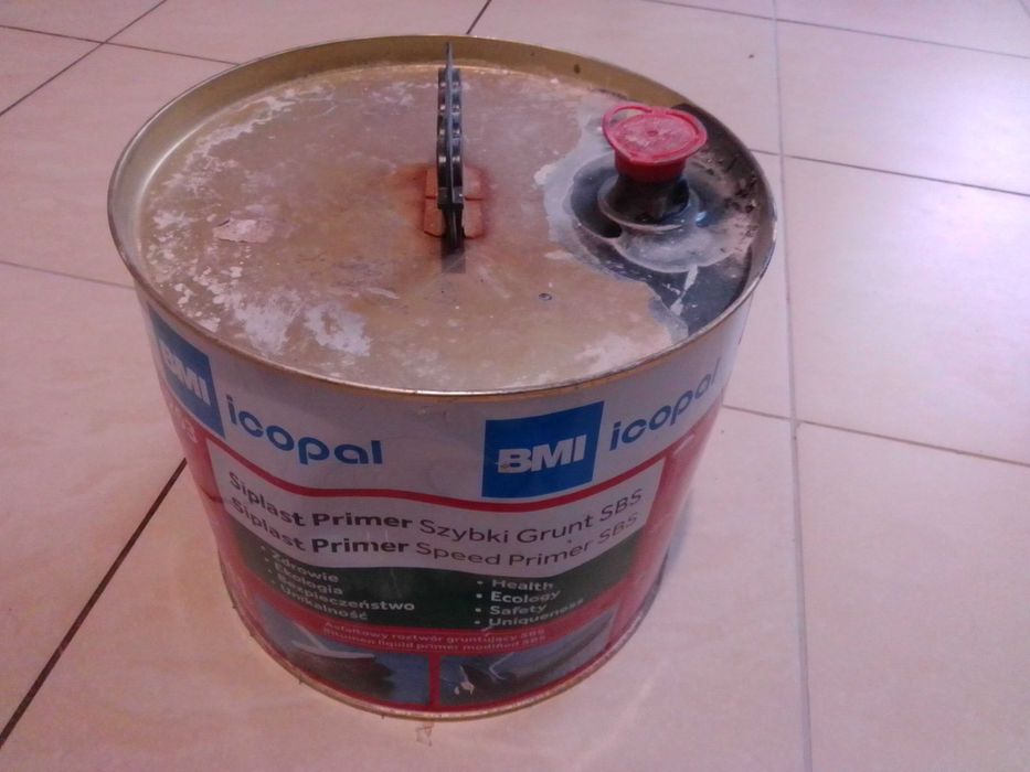 Opakowanie, pusty pojemnik po Icopal szybki grunt siplast primer 10l
