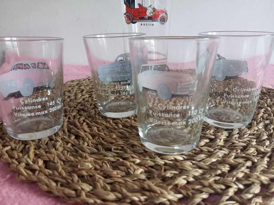 Conjunto de Copos Coleção de Carros Vintage