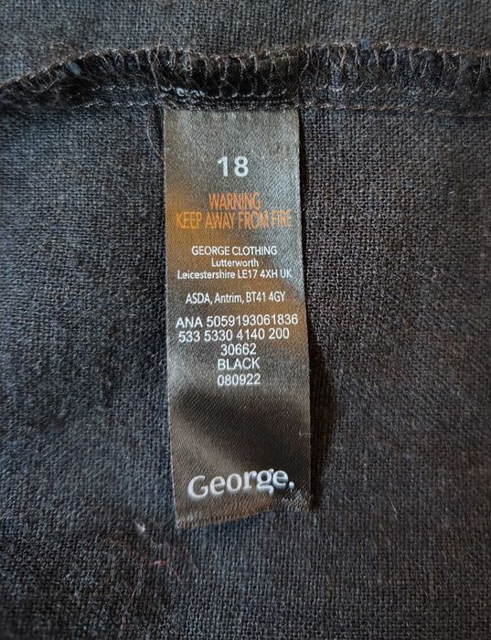 Базовое, черное платье миди макси супер батал из смесевого льна george