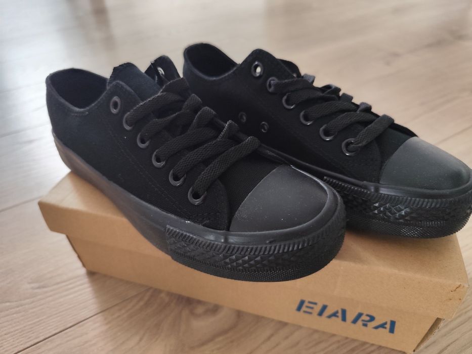 Elara sneakersy tenisowki dla chłopca dziewczynki czarne nowe 39