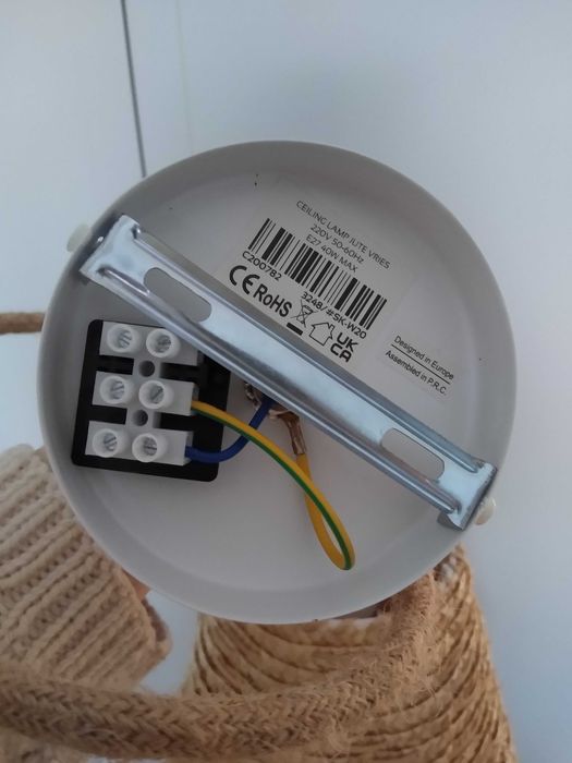 Lampa sufitowa z juty Sklum Vries