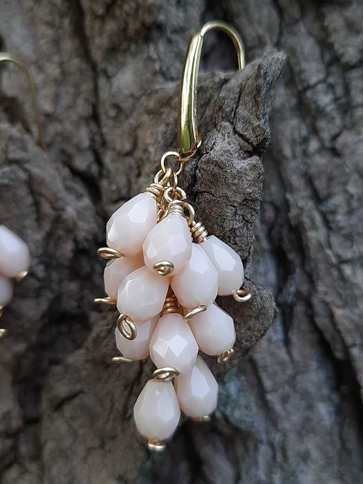 Kolczyki wiñogrona czarne nowe handmade