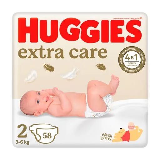 Підгузки Huggies Extra Care Box розмір 2 (3-6 кг), 106 шт