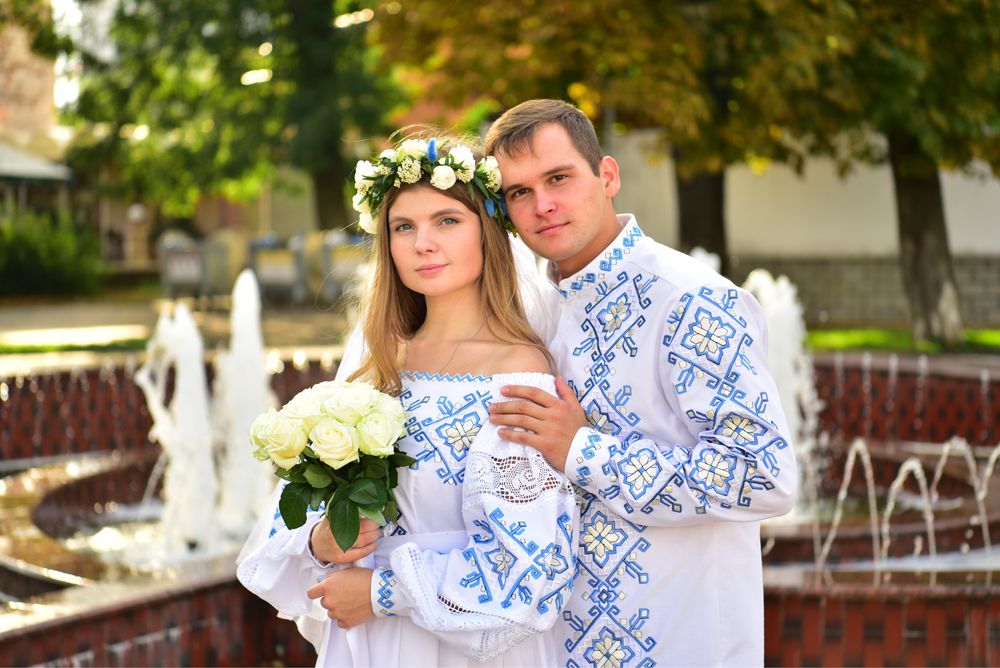Парний комплект вишиванок на розпис/вінчання